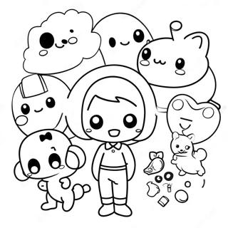 Cute Gacha Club Characters Coloring Page 26084-21090