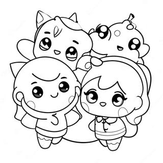 Cute Gacha Club Characters Coloring Page 26084-21091