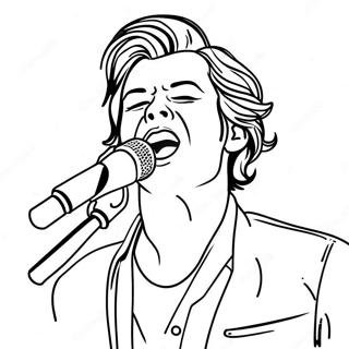 Harry Styles Singing Coloring Page 26124-21121