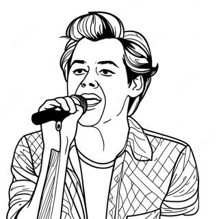 Harry Styles Singing Coloring Page 26124-21123