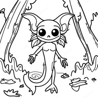 Creepy Siren Head In The Forest Coloring Page 2612-2203