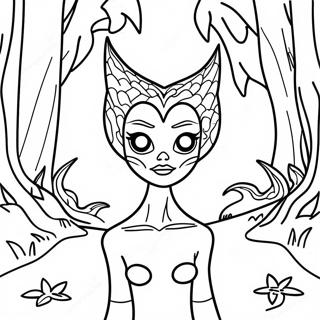 Creepy Siren Head In The Forest Coloring Page 2612-2204