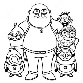 Gru And The Minions Coloring Page 26134-21130