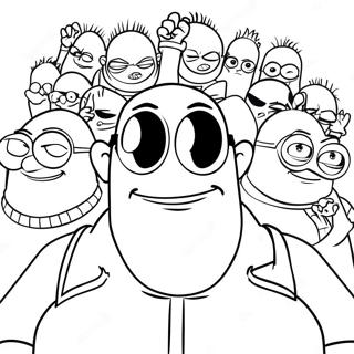 Gru And The Minions Coloring Page 26134-21131