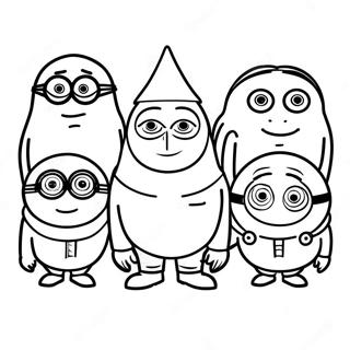 Gru And The Minions Coloring Page 26134-21132