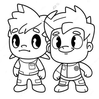 Johnny Test And Dukey Adventure Coloring Page 26164-21143