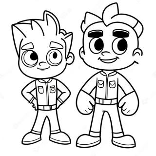 Johnny Test And Dukey Adventure Coloring Page 26164-21144