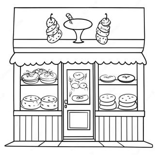 Colorful Bakery Shop Coloring Page 26174-21152