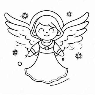 Angelic Christmas Scene Coloring Page 26184-21161