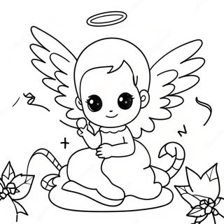 Angelic Christmas Scene Coloring Page 26184-21162