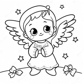 Angelic Christmas Scene Coloring Page 26184-21163