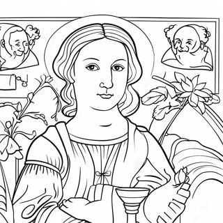 Renaissance Art Masterpiece Coloring Page 26193-21167