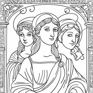 Renaissance Art Masterpiece Coloring Page 26193-21168