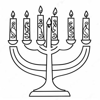 Hanukkah Menorah Coloring Page 261-210