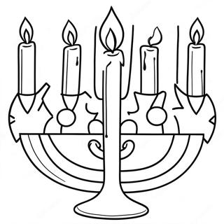 Hanukkah Menorah Coloring Page 261-211