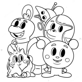 Animated Tv Show Characters Coloring Page 26204-21177