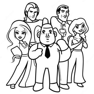 Animated Tv Show Characters Coloring Page 26204-21179