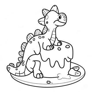 Dinosaur Birthday Coloring Pages