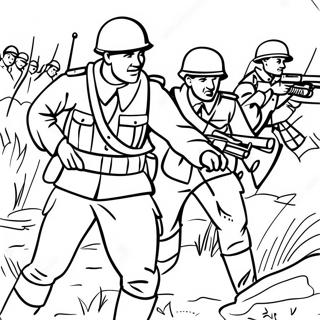 Ww2 Soldiers In Battle Coloring Page 2621-2207