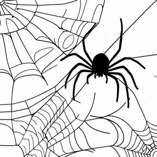 Spider Web Coloring Page 26223-21194