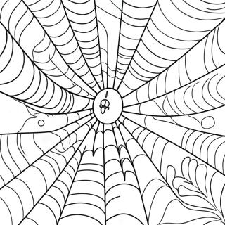 Spider Web Coloring Page 26223-21195