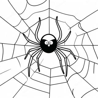 Spider Web Coloring Pages