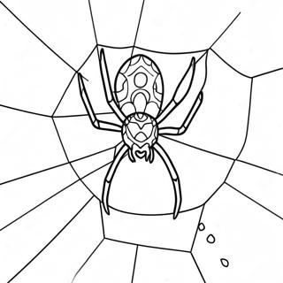 Spooky Spider Web Coloring Page 26224-21190