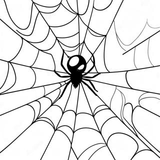 Spooky Spider Web Coloring Page 26224-21191