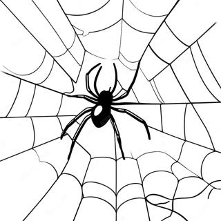 Spooky Spider Web Coloring Page 26224-21192