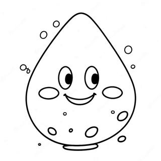 Happy Raindrop With Smiling Face Coloring Page 26234-21198