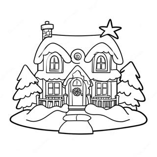 Christmas House Coloring Page 26253-21226