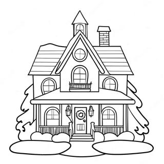 Christmas House Coloring Page 26253-21228