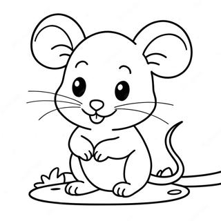 Cute Mouse Coloring Page 26283-21234