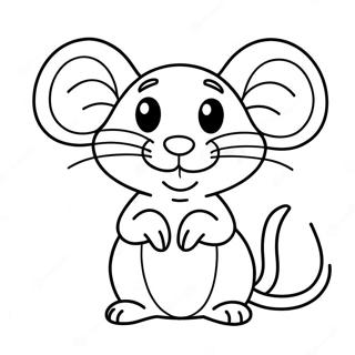 Cute Mouse Coloring Page 26283-21235