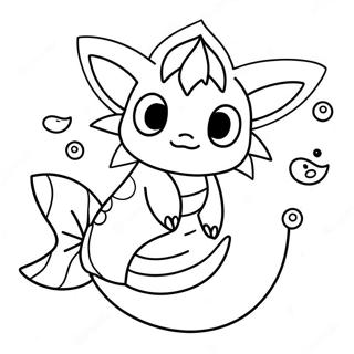 Cute Vaporeon Underwater Coloring Page 26294-21245