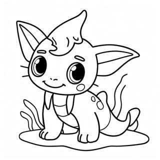 Cute Vaporeon Underwater Coloring Page 26294-21247