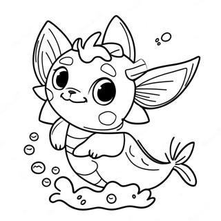 Cute Vaporeon Underwater Coloring Page 26294-21248