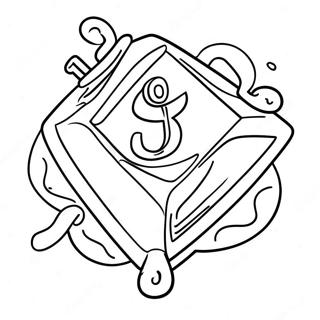 Colorful Dreidel Coloring Page 262-202