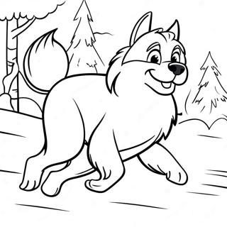 Balto Running Through Snow Coloring Page 26314-21262