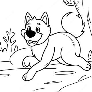 Balto Running Through Snow Coloring Page 26314-21264