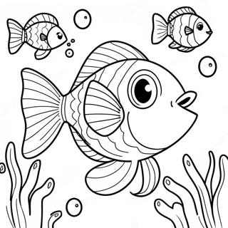 Sebastian With Colorful Fish Coloring Page 26334-21275