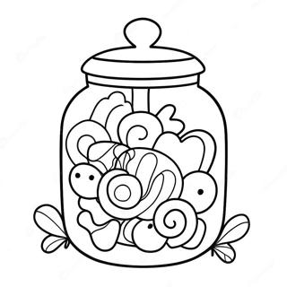 Colorful Candy Jar Coloring Page 26344-21285