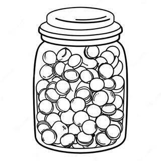 Colorful Candy Jar Coloring Page 26344-21287