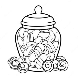 Colorful Candy Jar Coloring Page 26344-21288