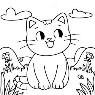 Nature Cat Coloring Pages