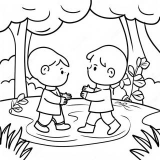 Little People Playing In The Park Coloring Page 26373-21307