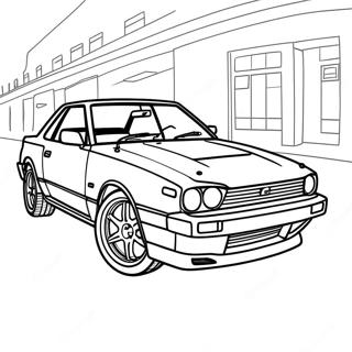 Nissan Skyline Sports Car Coloring Page 26384-21314