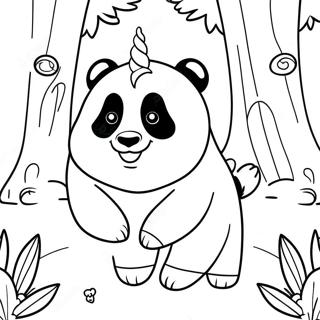 Unicorn Panda Coloring Pages