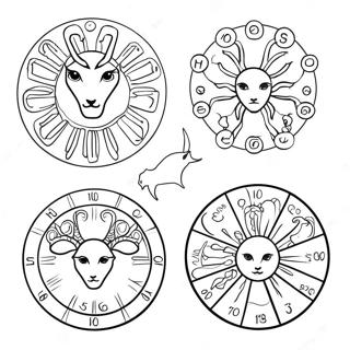 Zodiac Signs Coloring Page 2641-2222