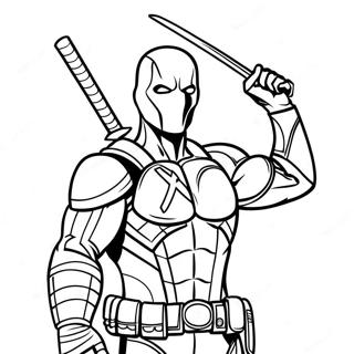 Deathstroke Coloring Pages